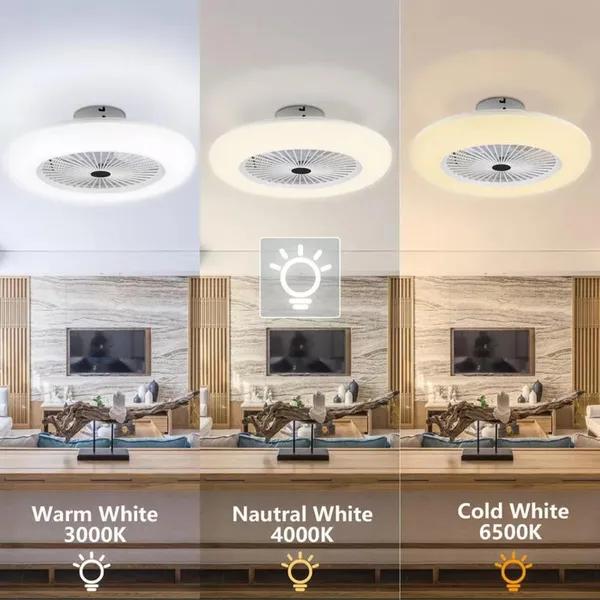 30W LED Ceiling Fan with Light and Remote Control E27 Light Ceiling Light