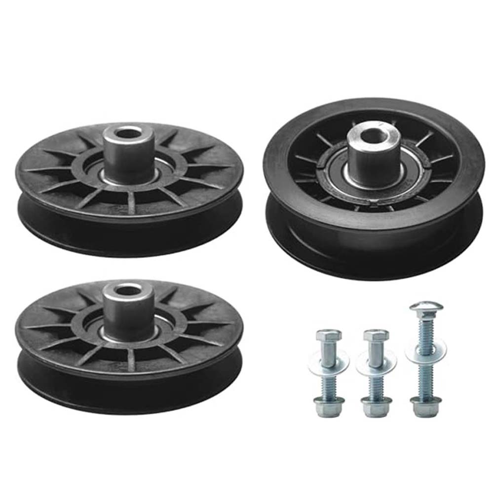 Ersatz-Umlenkrollen-Kit für Aufsitzmäher Enthält Rillenkugellager und Flachrollen Kompatibel mit PB19H42YT PB20H46LT und mehr