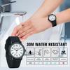 PINDOWS Women's Analog Quartz Watch Unisex Military Time Display 30m Water Resistant Luminous Dial