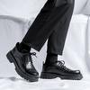 Retro Men's Leather Shoes Elegant Gentleman Style Groom Wedding Dress Party Adult Business High Quality Shoes Black Brown