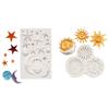 Multi-Cavities Cake Baking Mold Moon Sun Star Silicone Fondant Molds For Making Chocolate Candy Handmade Clay Craft