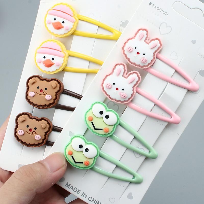 

2шт / набор девочек Заколка для волос Симпатичное животное Медведь Кролик Лягушка BB Клипы Ребенок Простые сломанные шпильки Мода Металлические Barrettes Аксессуары для волос
