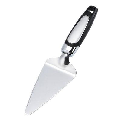 Spatule à gâteau triangulaire multifonctionnelle en acier inoxydable Manche en plastique Finition miroir Pelle à pizza Pelle à fromage domestique Hôtel