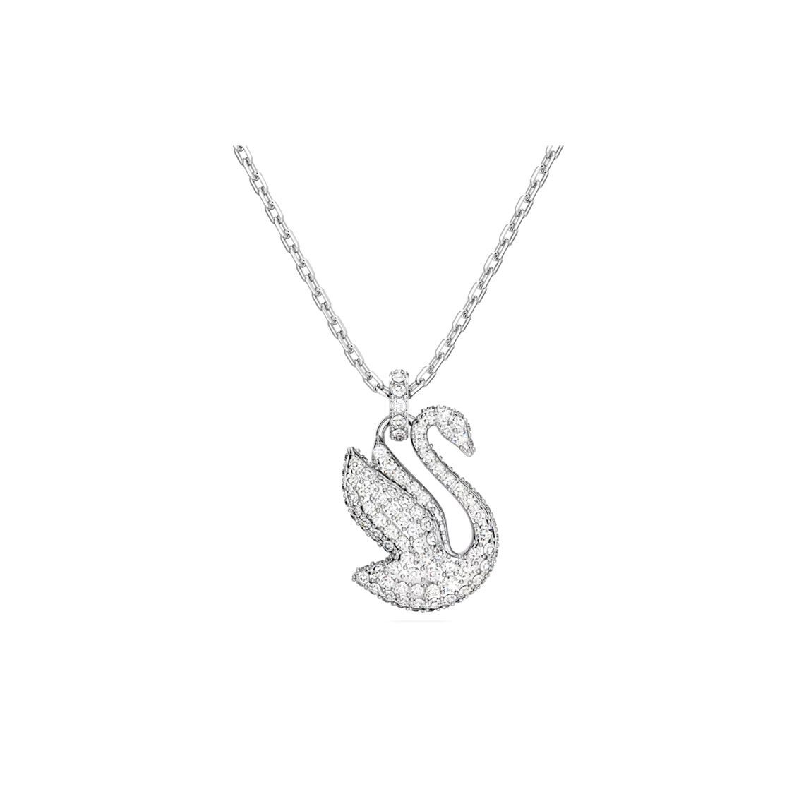 Swarovski Swan Classic Elegant Fashion Necklace Women necklace Silver 5647872 Box (Random Color)