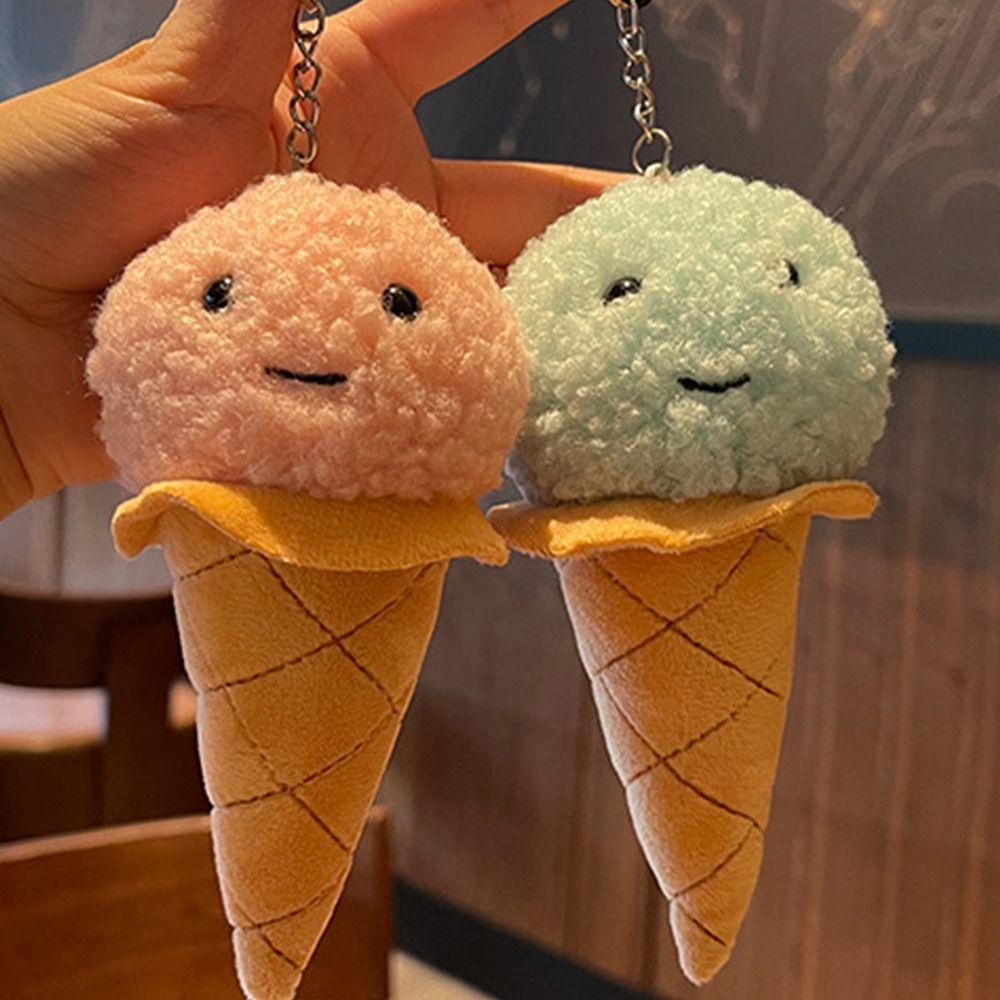 

Super Soft Ice Cream Plush Keychain Animal Fashion Female
