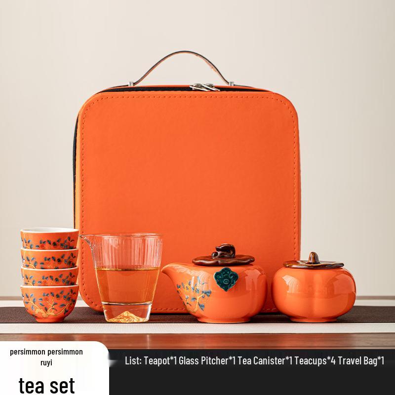 Fortune Persimmon Portable Tea Set 1