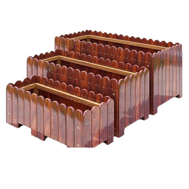 Hua Long Dun Outdoor Rectangular Wood Planter
