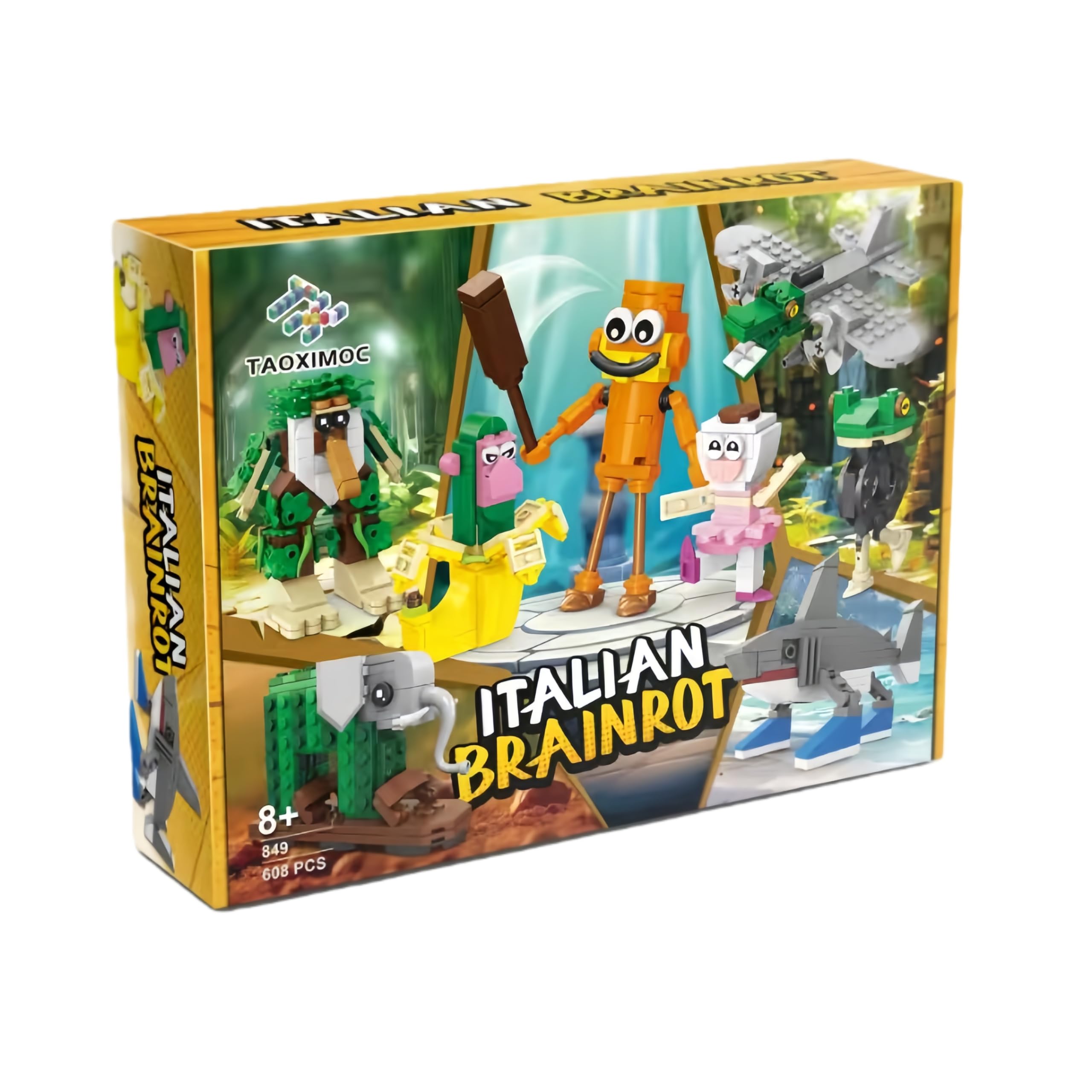 

Italian Brainlot Building Blocks, Educational Toy, 3D Puzzle, Model Ornament, Gift for Boys and Girls, Christmas Gift, Birthday Gift (Set of 18) (Set