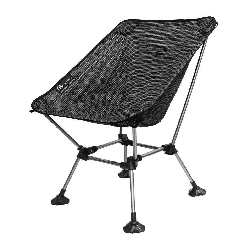 MOON LENCE Outdoor Dyneema Blend Height Camping Outdoor Camping Load Capacity Storage Bag Black Chair, Wide, Tear-Resistant Fabric, 2-Way Adjustable,