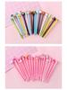 20-Piece Cartoon Gel Pen Set with Pencil Case - Black Ink 0.5mm