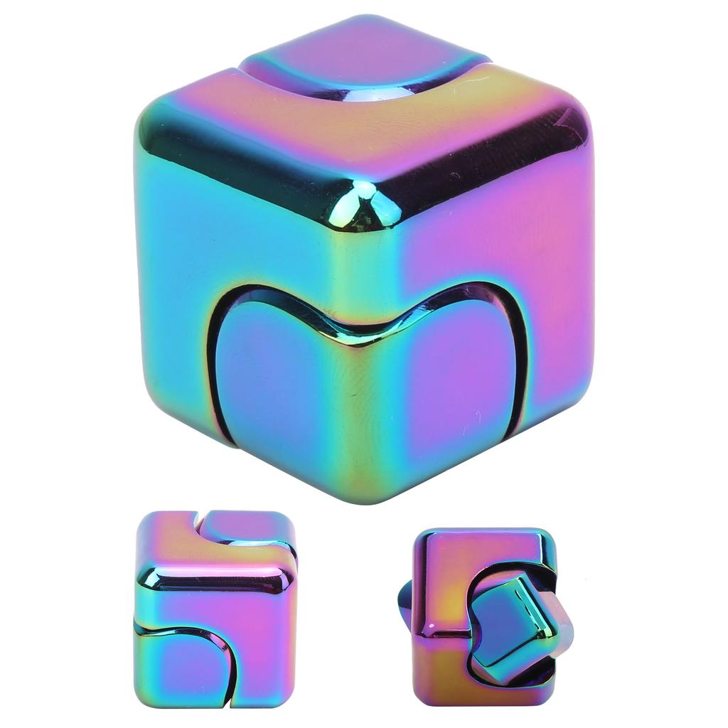 Aluminum Alloy Stress Anxiety Relief Fingertip Toy Decompression Rotation Toy Gift(Multi Color )