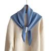 Luxurious 100% Australian Wool Triangle Scarf - Autumn/Winter Korean-Style Elegant Shawl for Women