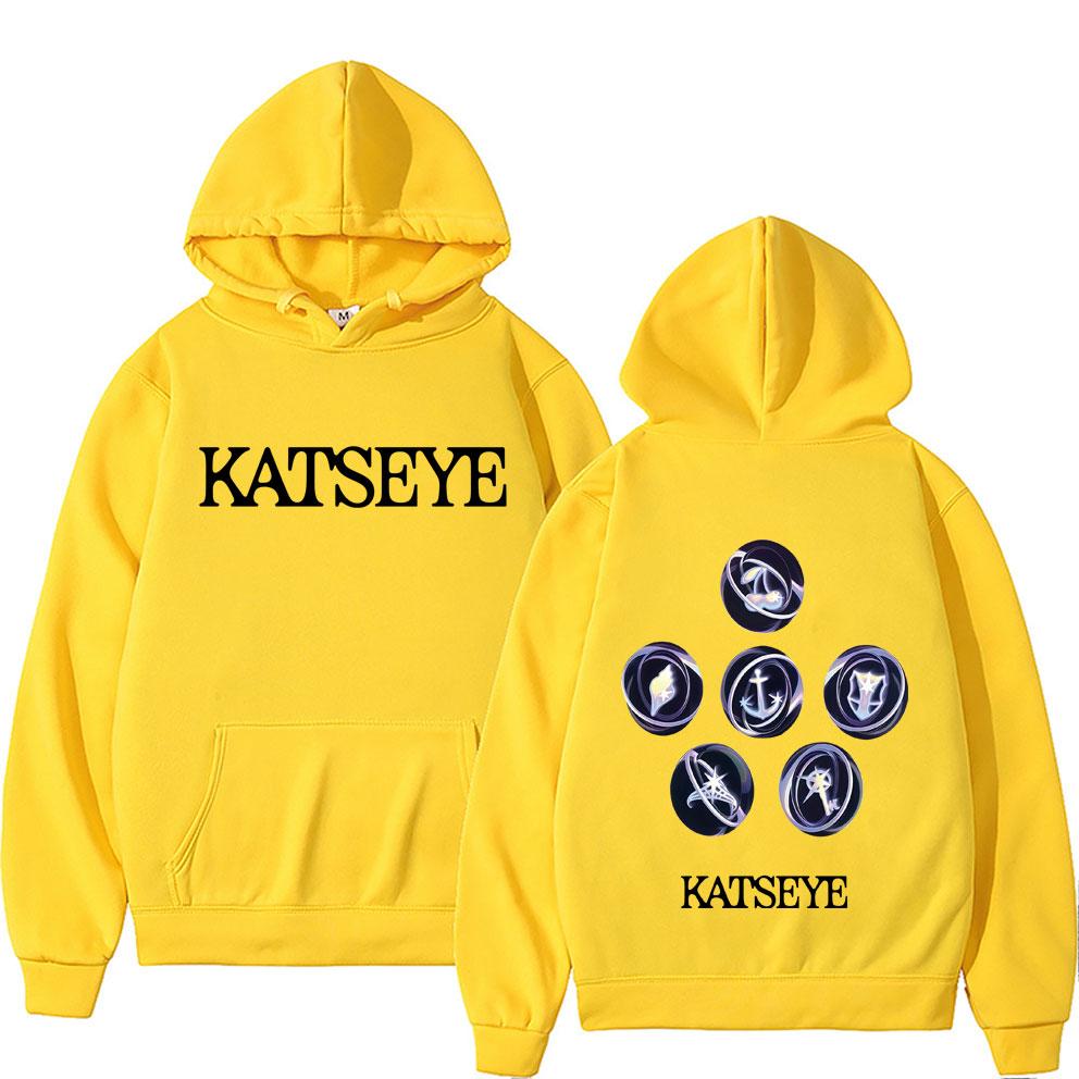 Koreanische Girlgroup KATSEYE Album Grafik Hoodie Herren Damen Freizeit Fleece Vintage Sweatshirt Herrenmode Oversized Streetwear