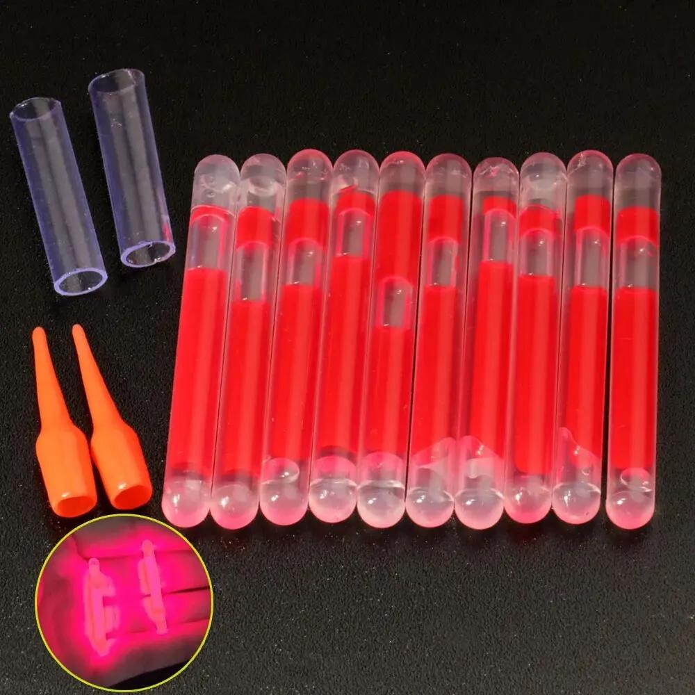 10PCS Fireflies 4.5*40mm for Fishing Float Fluorescent Lightstick Light Night Rod Lights Tool Bright Dark Colored Glow Stick