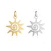 Stainless Steel Sun Charm Pendant for DIY Necklace Bracelet Earrings Jewelry Accessories Gold Silver Color Personalized