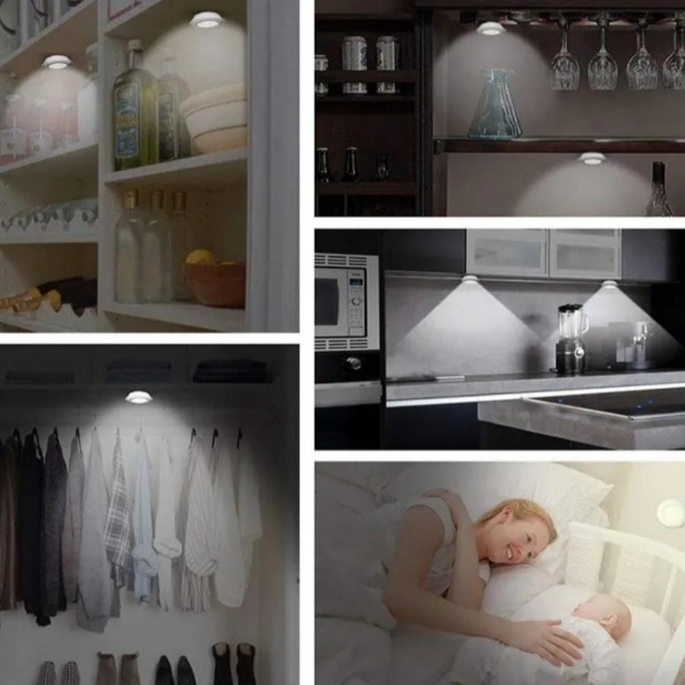 Battery Operated LED Under Cabinet Light Touch Sensor Wireless Night Light Closet Lights  Bathroom