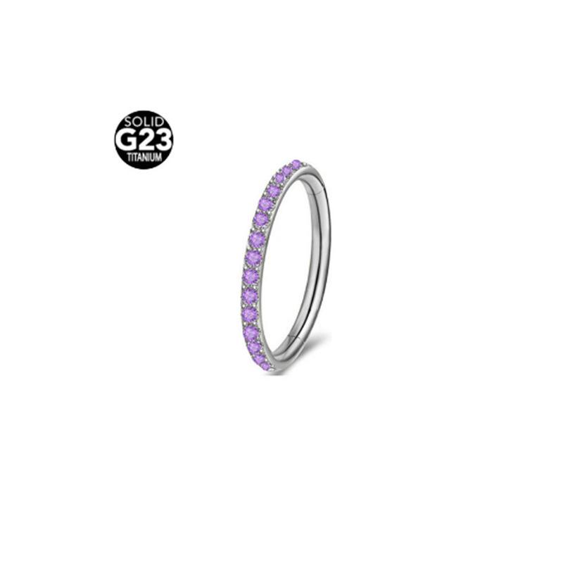 Titanium Rhinestone Nose Ring/Earring (6-12mm)