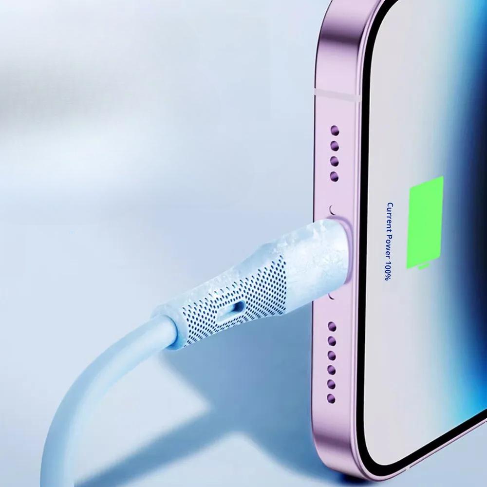 Applicable To Apple PD Mobile Phone Flash Charging Cable Liquid Silicone Jelly Macaron Color 100W Fast Charging Data Cable