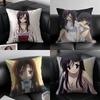 anime drama SSchool DDays Cushion Cover Pillow Case Antidustmite Invisible zipper silky plush cushion