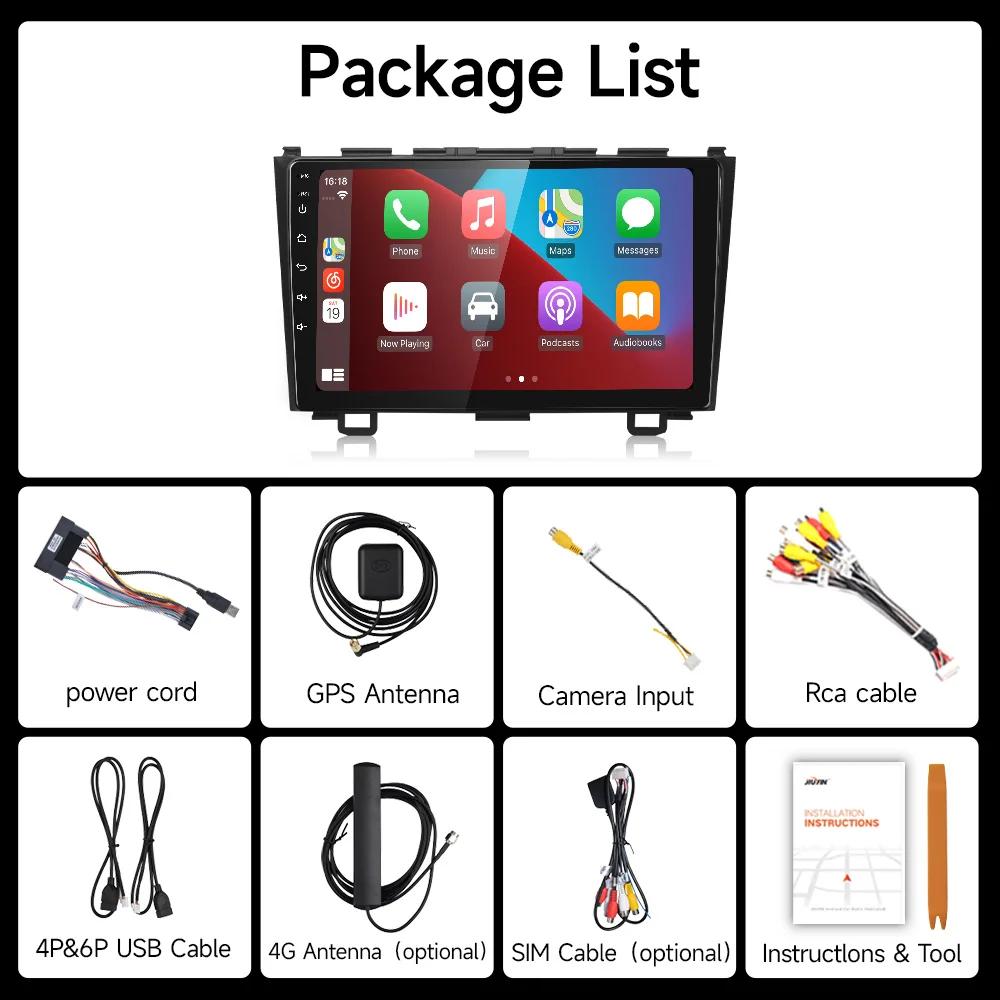 8Core Android 13 Carplay Car Radio For Honda CR-V 3 RE CRV 2007-2011 Multimedia Video Player 2 Din Navigation GPS DVD Head Unit