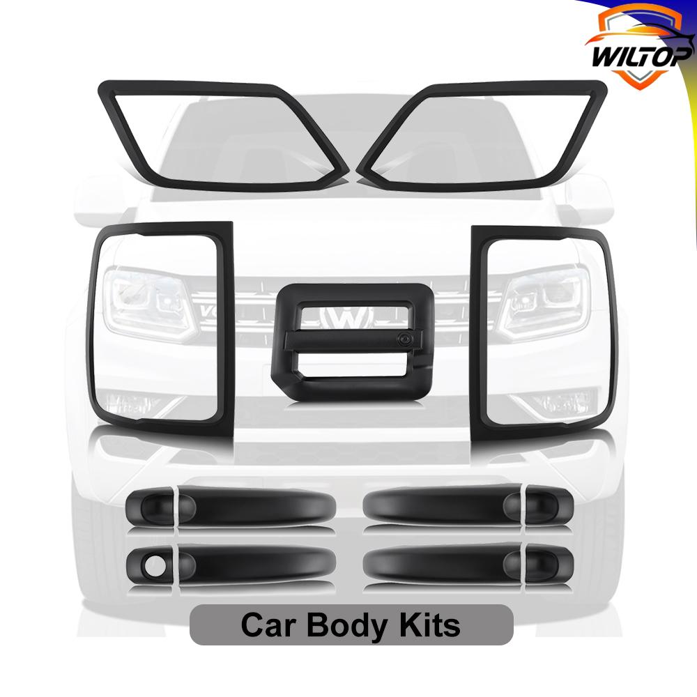 Car Body Kits For Volkswagen Vw Amarok 2009-2025 ABS Matte Black Auto Parts Protector Covers Front&Rear Light Covers Accessorie