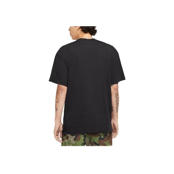 Nike SB Logo Skateboarding Short Sleeve Tee Men Tops Black DC7818-010