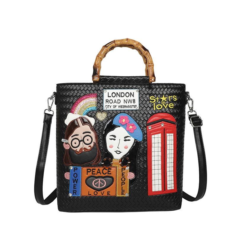 Large Capacity Women's Bag - Embroidered Business Tote Bag in Bohemian Style - Single Shoulder Crossbody Bag