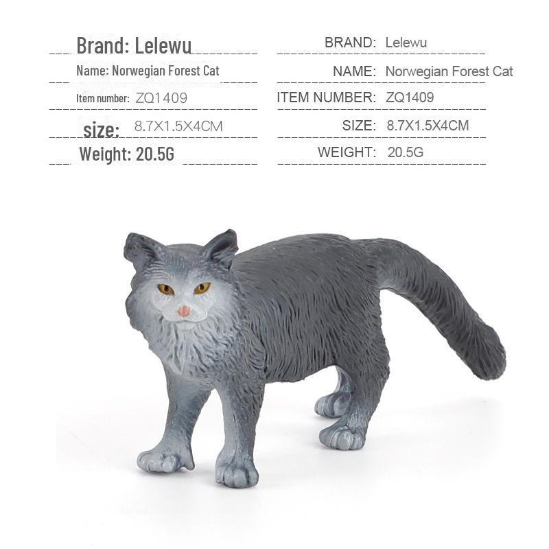 Seashell Cat Figurine: Realistic Kitten Toy Model