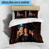 3PCS Halloween witch 3pcs Bedding,Including 3PCS Duvet Cover And 2pcs Pillowcases Perfect for Christmas,Ideal for Bedroom, Dormitory