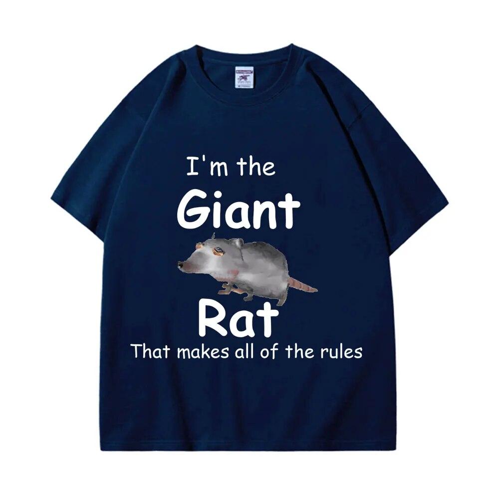 Funny I'm The Giant Rat Tričko s potiskem, které splňuje všechna pravidla Grafická trička s krátkým rukávem Unisex Dámské Gotické módní tričko