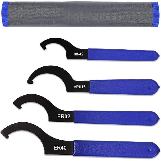 4Pcs Universal Coilover Spanner Wrench Set, Shock Wrench Adjustable Spanners For Most Car And Motorcycle Coil Over Shock Adjustments 4 pcs
