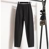 DIMANAF 2023 Plus Size Long Pants Women Elastic Loose High Waist Vintage Solid Cotton Loose Casual Female Basic Trousers Harem Pants Wide Leg Pants