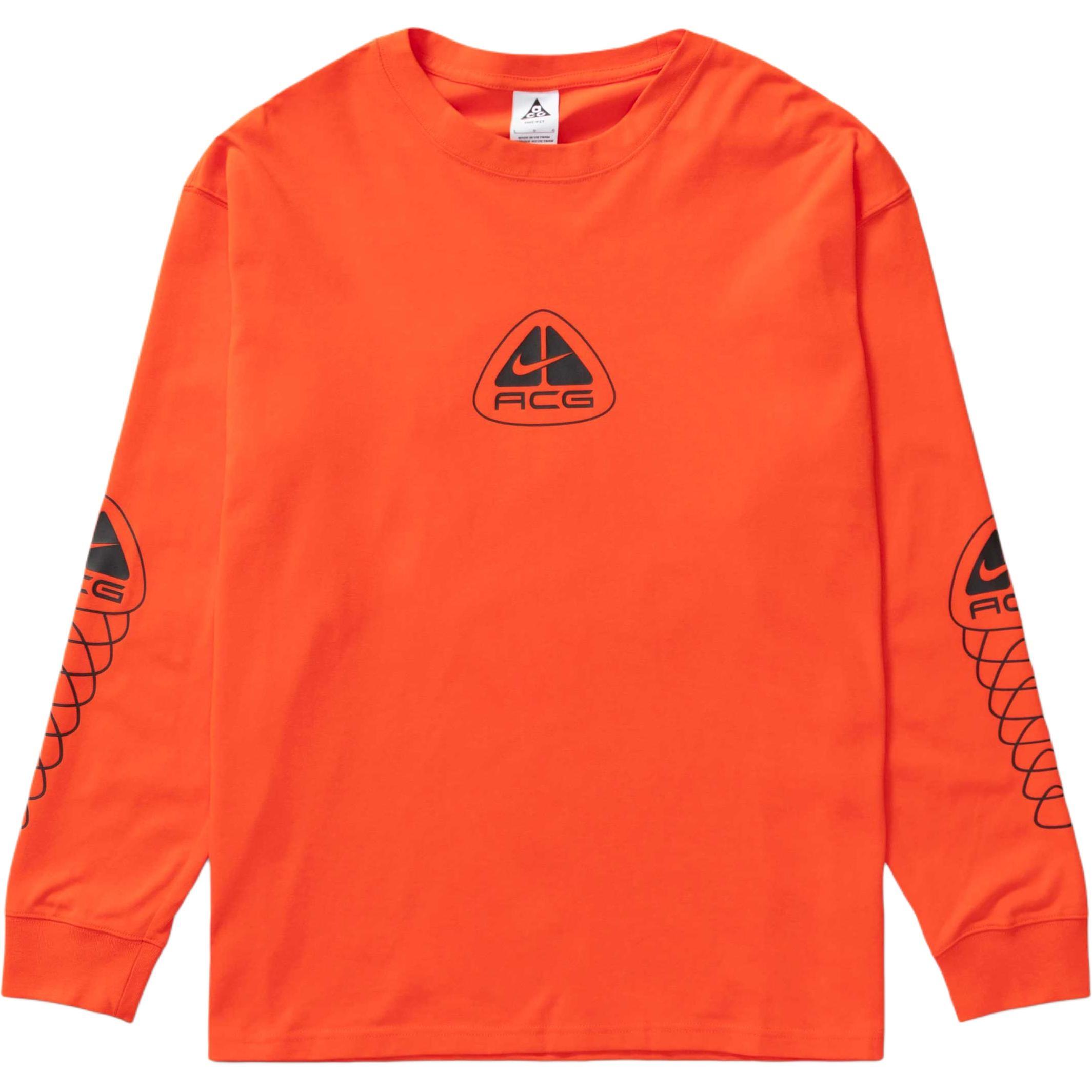 Nike ACG Long Sleeve Lungs T-Shirt Picante Red Men s DX9454-633 L