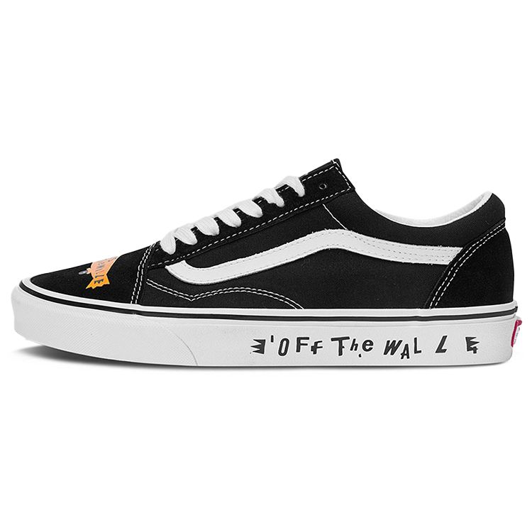 Vans Old Skool Asian Artist Collaboration Series 275C Low Top Skate Shoes Unisex Skate Shoes Black VN0A5KRF6BT