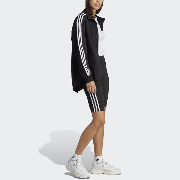 Adidas Originals Adicolor Classics Three-Stripe Colorblock High-Waist Shorts Women Bottoms Black IB7414