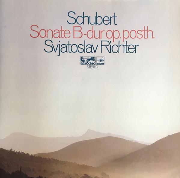 

LP Record SVIATOSLAV RICHTER FRANZ SCHUBERT Sonate Bdur Op. Posth. 86222MK MelodiaEurodis 1973 Germany Classical Used