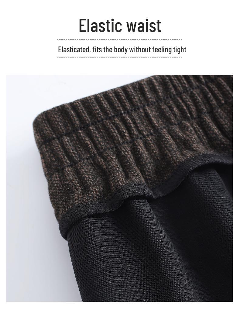 Women's Casual Thick Straight-Leg Pants for Spring, Autumn, and Winter - Suitable for Middle-Aged and Elderly