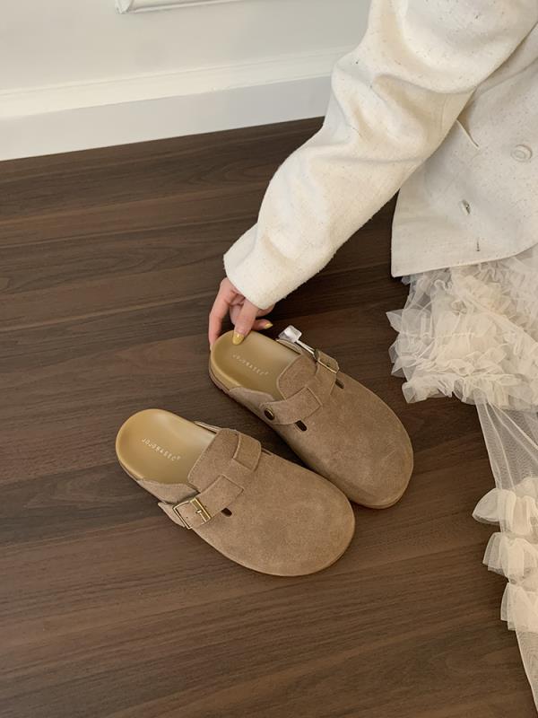 Fashion Female Shoes Loafers House Slippers Platform Cover Toe Slides 2025 Soft Female Shoes Loafers Cover Toe Ladies' Slippers Platform
