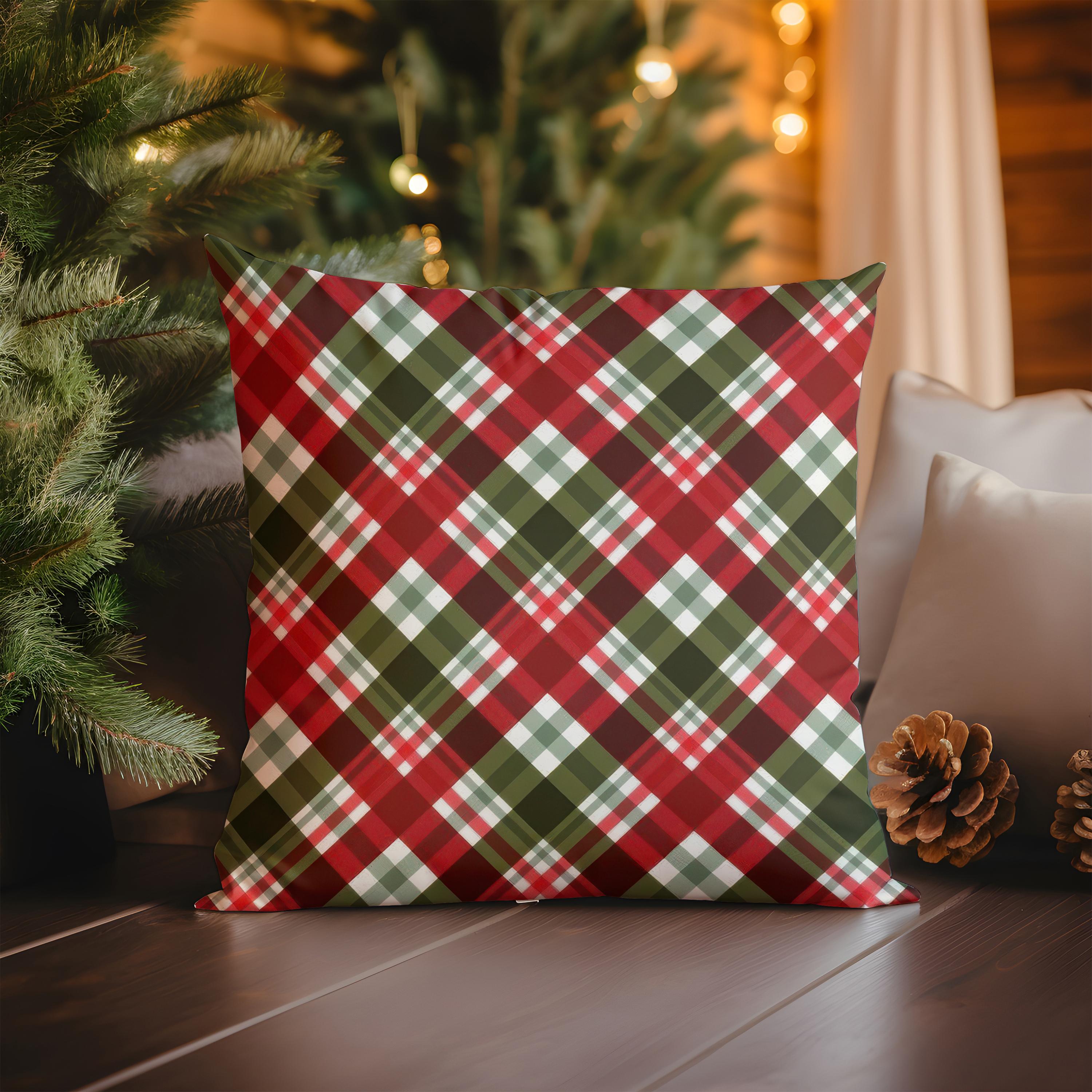 

Home Decor Merry Christmas Decorative Cushion Cover Pattern Cushion Cover Suitable for Sofa Bedroom Car Pillow Cover 16x16Inch
