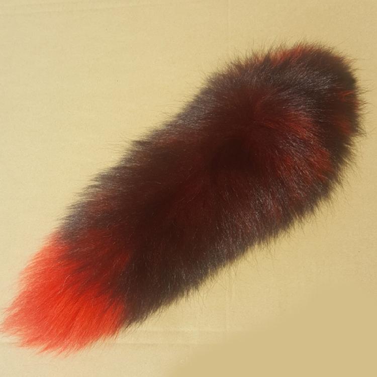 Gradient Foxes Furs Tail Pendant Keychain Keys Holder for Purse Bag Decoration