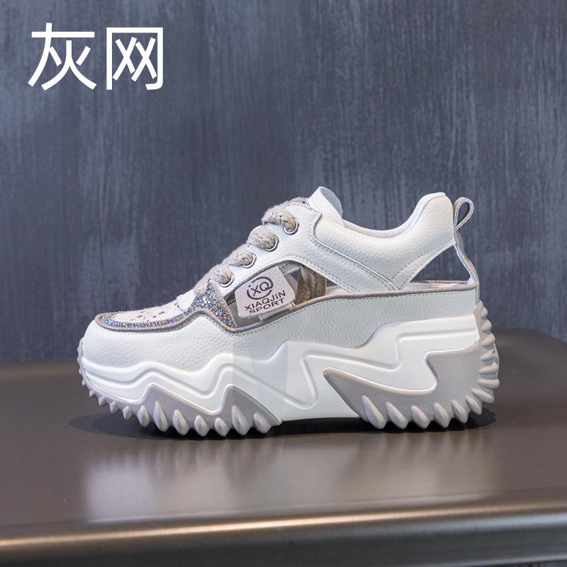 Summer Women's Shoes New Flat Bottom Heel Casual Dad Shoes Women's Mesh Shoes