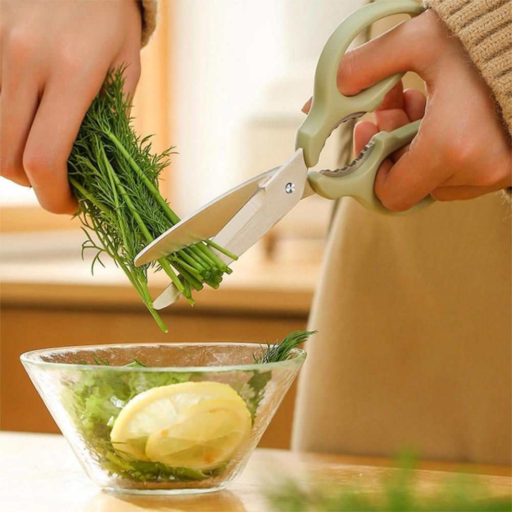 Kitchen Scissors and Peeler Set 3 in 1 Standable Stainless Steel Household Scissors Food Scissors and Melon Planer Accessories