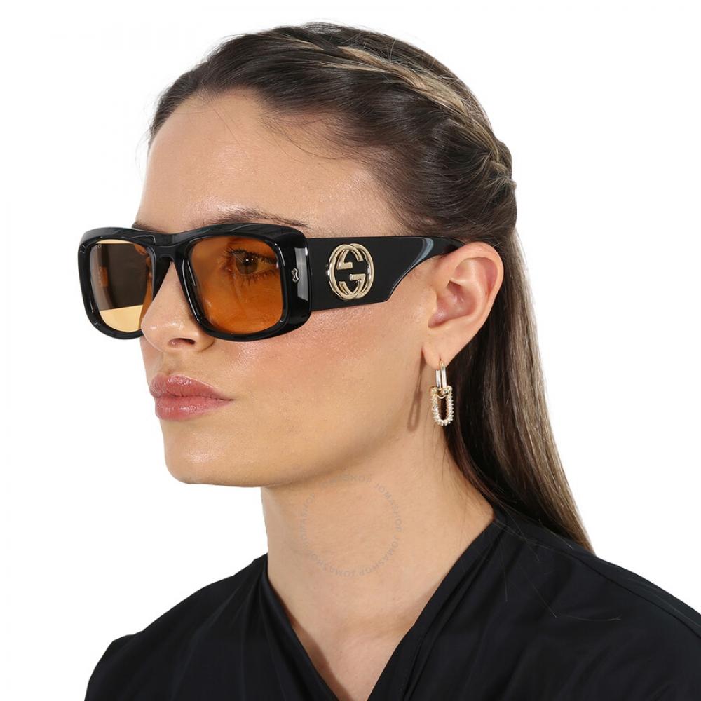 New ? Original Gucci Yellow Square Unisex Sunglasses GG1251S 001 Gucci New Authentic Unisex GG1251S 001 Black/Yellow lenses  main image 4