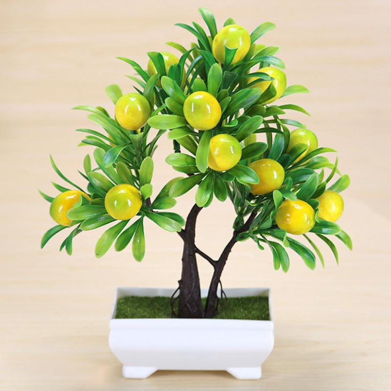 Plantă artificială în ghiveci cu fructe din spumă pentru decorarea casei de masă pentru sufragerie