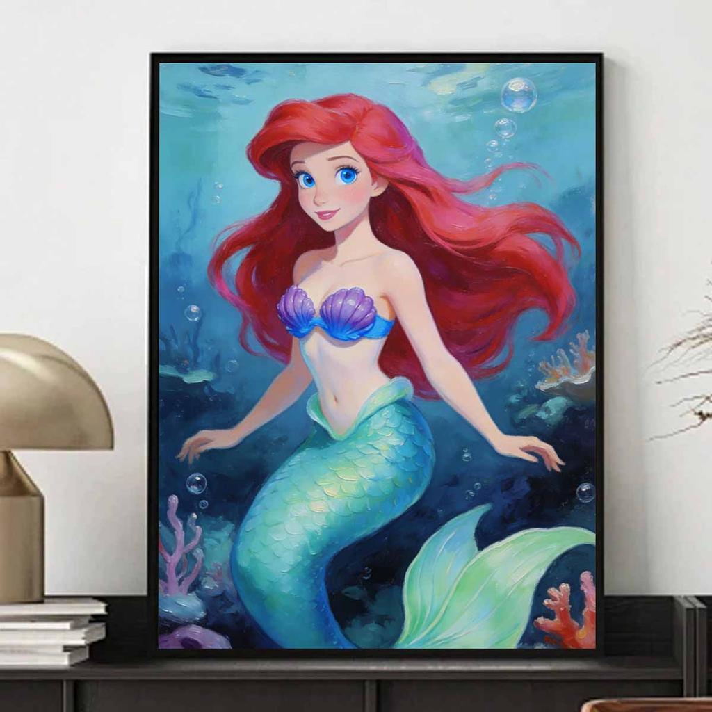 Disney The Little Mermaid Ariel Diamond Painting Art Mosaic Kit Handmade diy5D Home Decor Gift