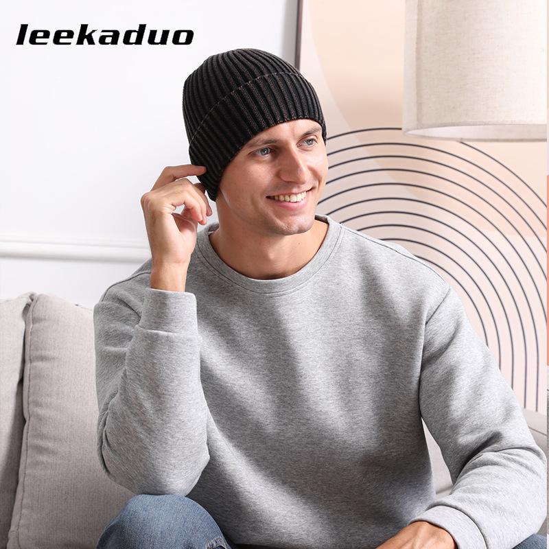 Autumn and Winter Knitted Hat for Men and Women Couples Knitted Hat Ins Street Solid Color Warm Baotou Hat
