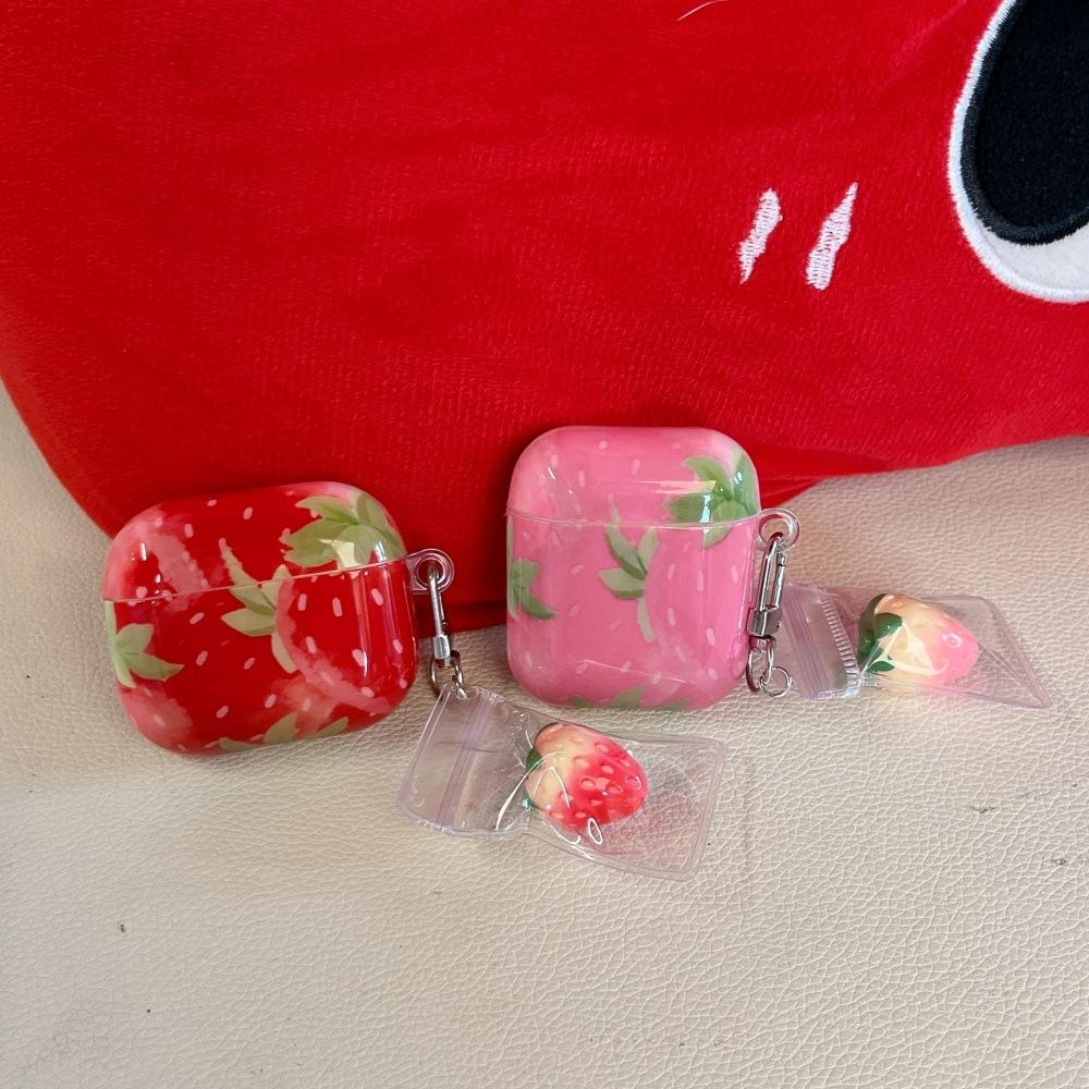 Cute Full Screen Strawberry Earphone Cover for Apple AirPods 1 /1 Generation Personalized Pendant Case PRO1 Niche PRO1