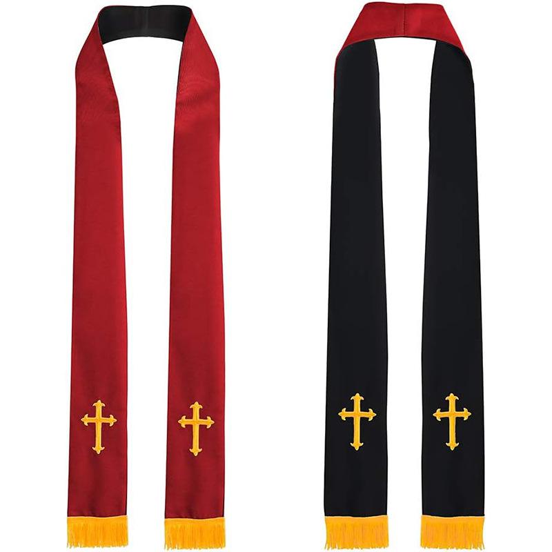 Priester Priester Unisex Erwachsene Beidseitig tragbar Kommunionschal mit Kreuz 84 Klerus