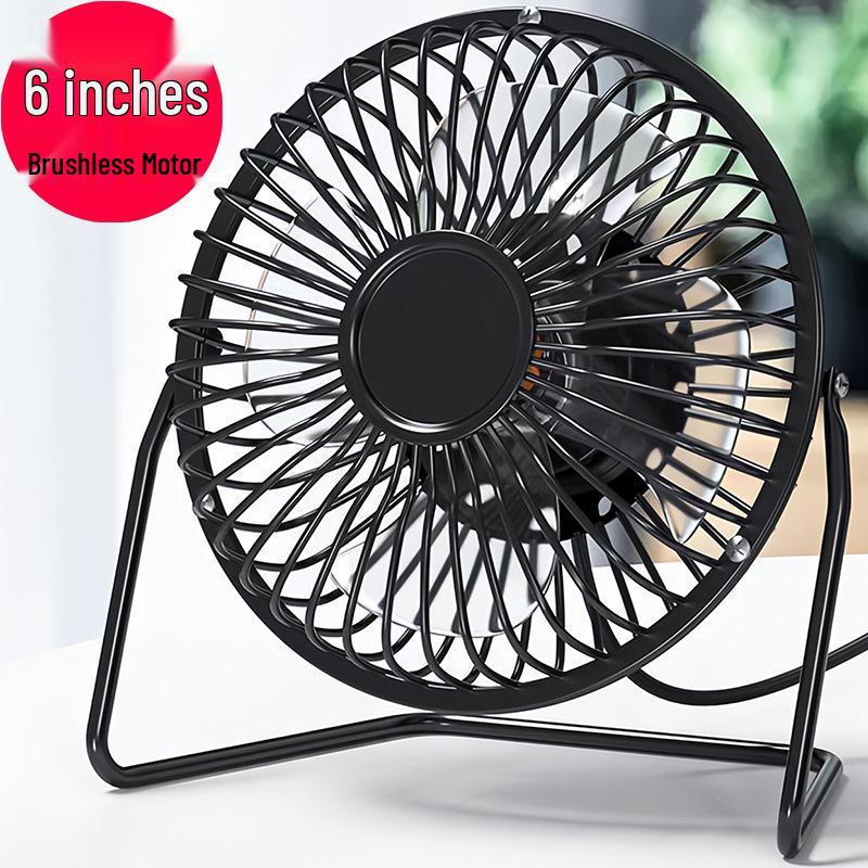 Wrought Iron USB Mini Silent Table Fan - Available in 4”, 6”, and 8” sizes for Desktop or Office Use