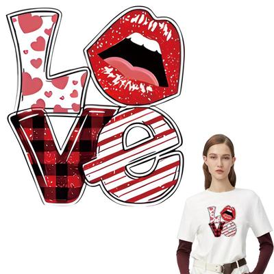 Amor Dia dos Namorados Apliques Decalques Patches Camiseta Hoodies Parches Ropa Roupas Adesivos Faça Você Mesmo Transferência de Calor Ferro Em Adesivo